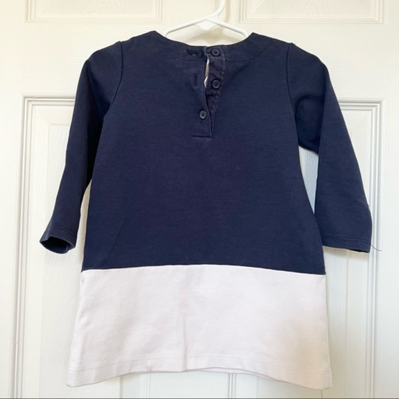 Gymboree| Toddler girl dress -blue with Purple Hearts pockets -Size 18-24 months - Picture 2 of 4